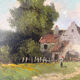 Oil on canvas, old, signed Th. Linsyer (19th-20th century) – gilded frame