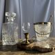 Small golden hand candlestick with a round loop handle D8 H6.5