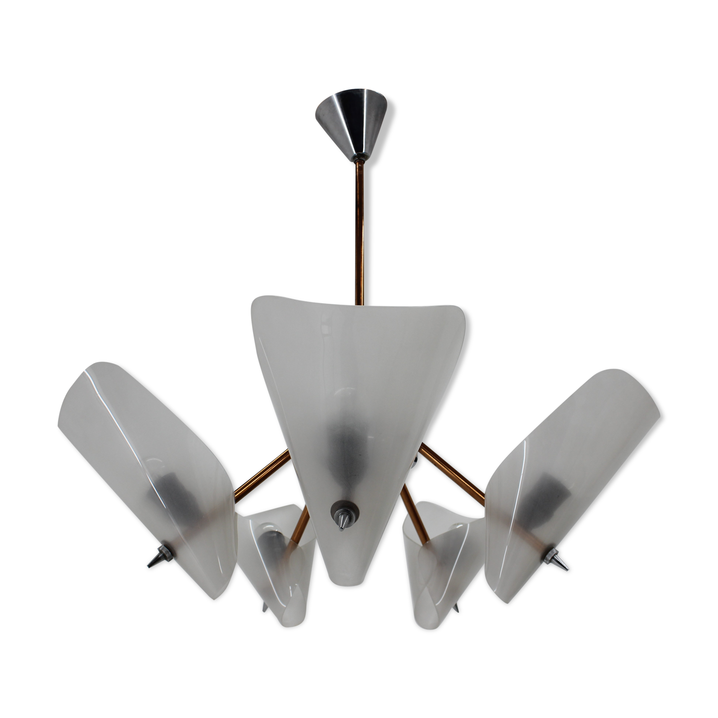 Mid-century chandelier by Drukov,  1960