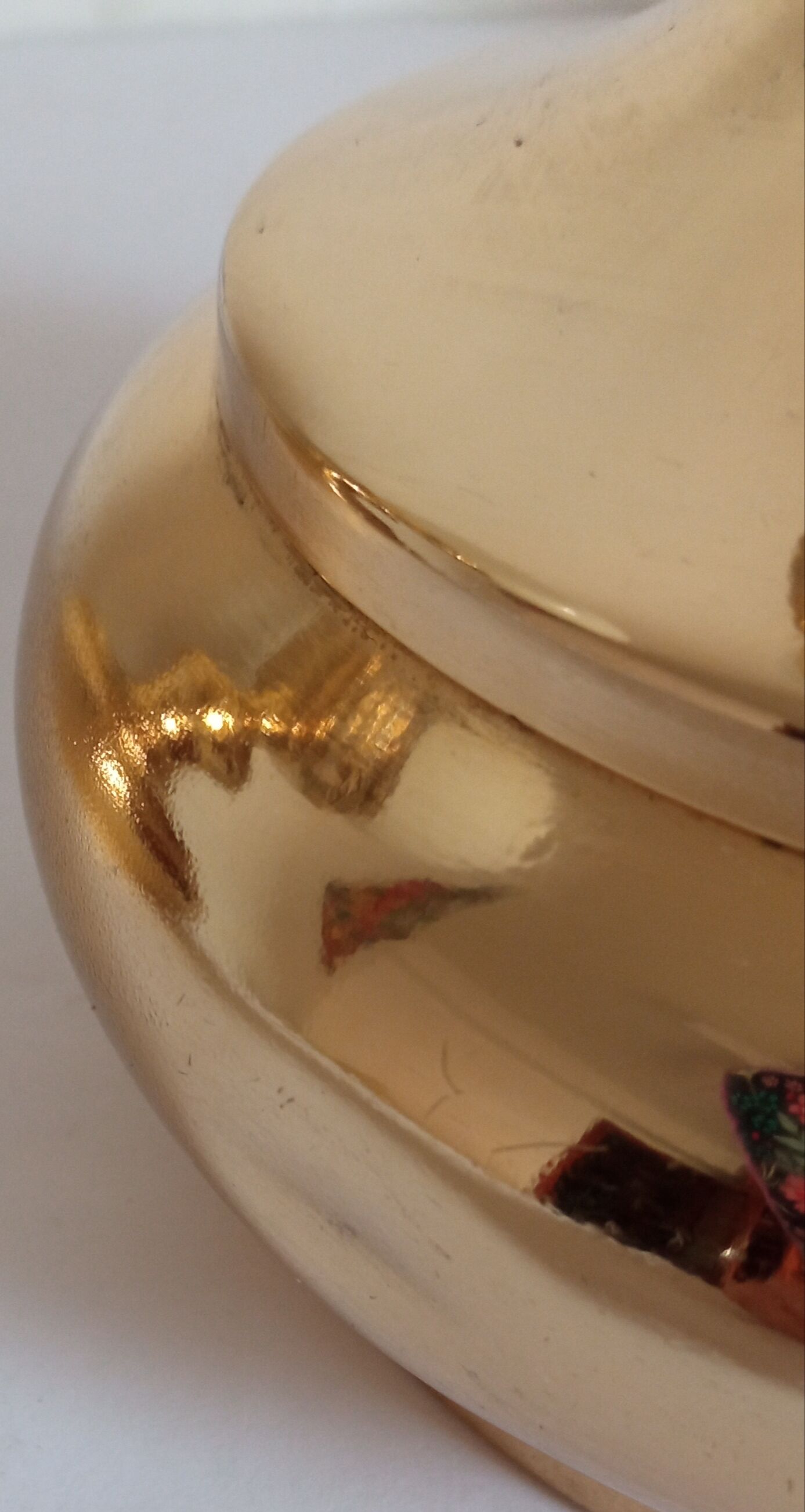 Pair of gilded metal lamps