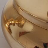 Pair of gilded metal lamps