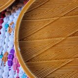 Lot n°2 of 6 Salins barbotine dessert plates