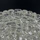Vintage glacier glass Brutalist round ceiling light.