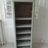 Bookcase, vintage dresser re-enchanted in verdigris waxed finish.