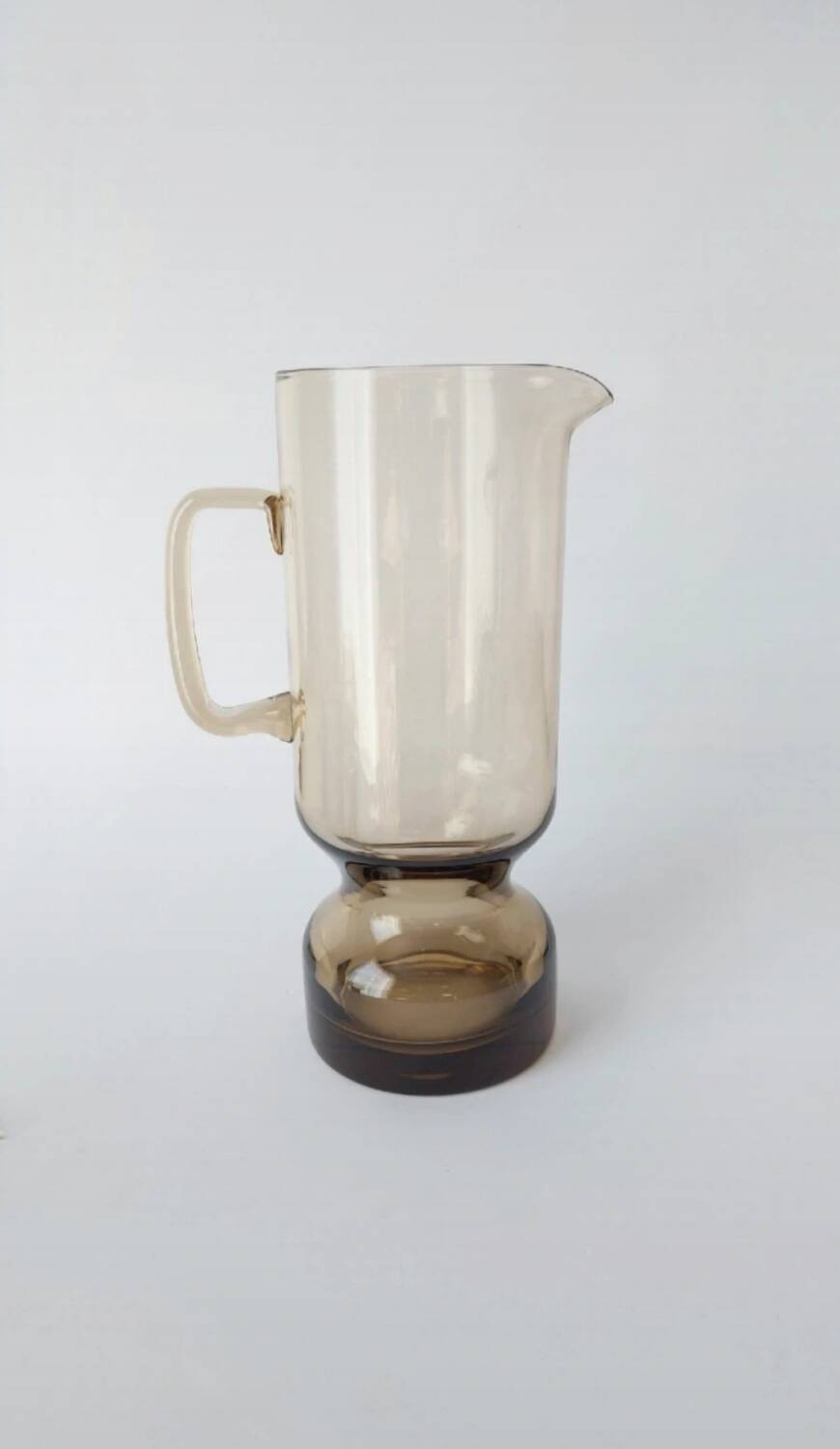 Smoked 70s carafe and glass set