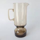 Smoked 70s carafe and glass set