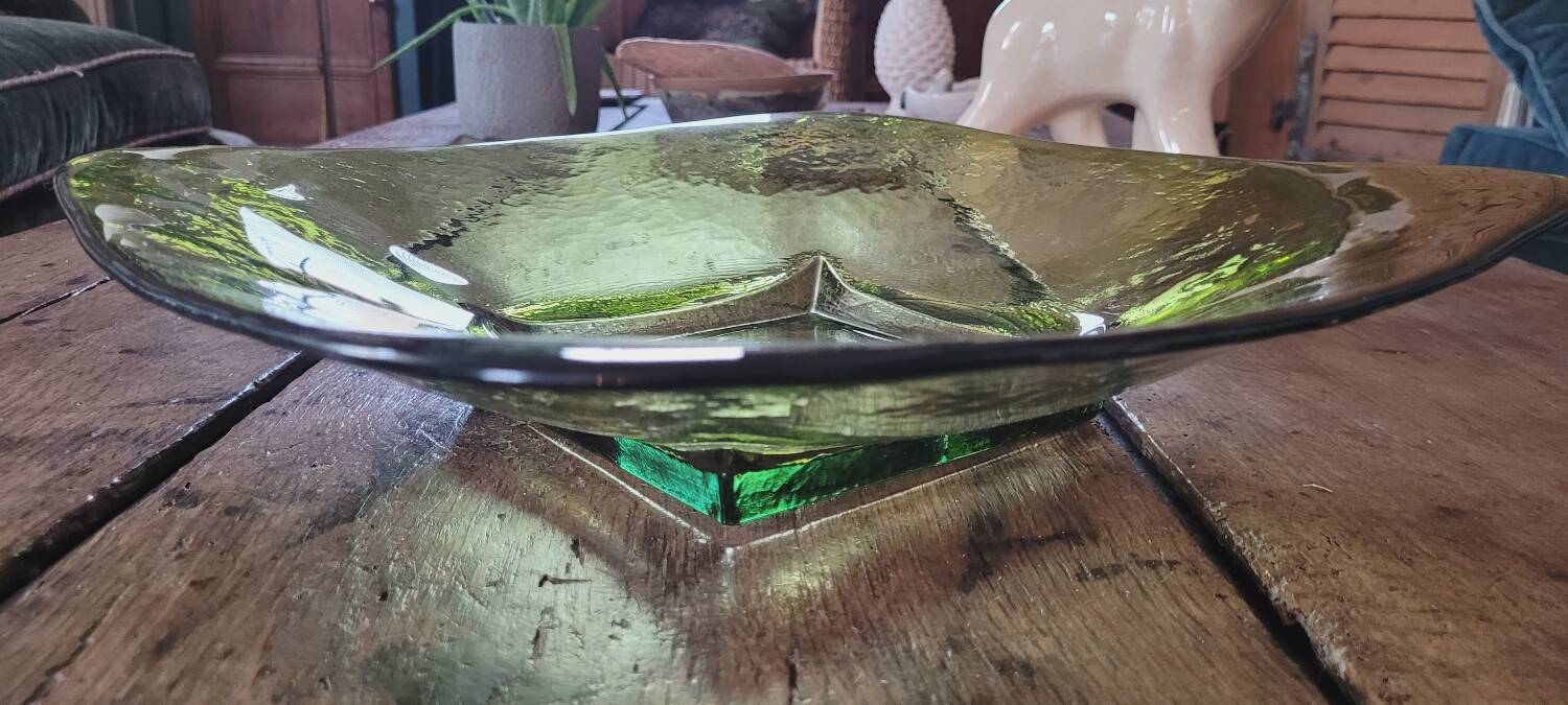 Dish, 80's glass cup