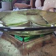 Plat , coupe en verre 80's