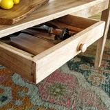 Solid oak farmhouse table 220 X 80 cm