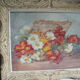 Watercolor signed under glass table 36.5 cm x 31 cm