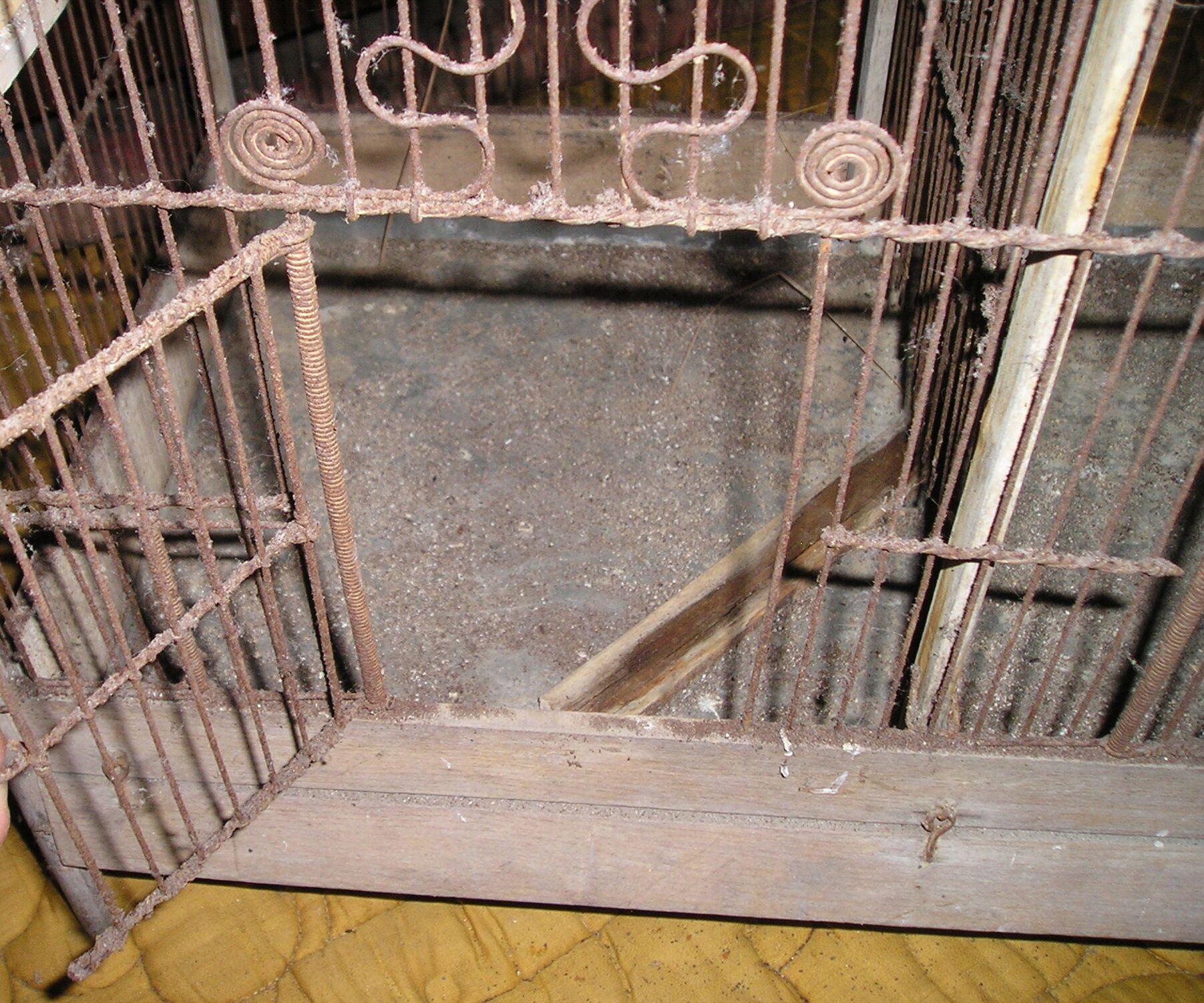 Old wooden bird cage