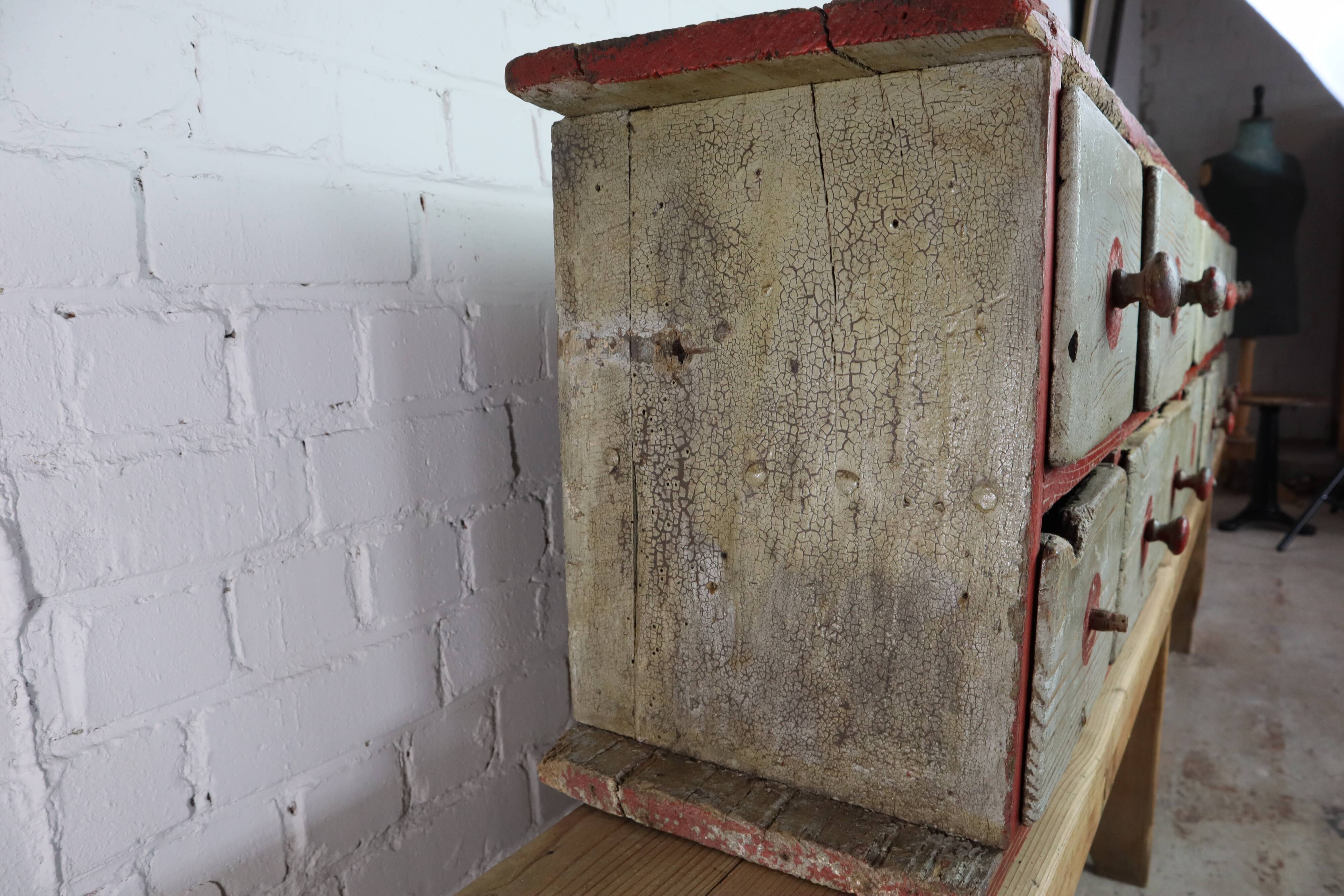 Antique workshop cabinet