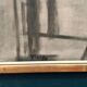 Original Danish Oil on Canvas – “Gul Figurkomposition” by P. Primdahl – Signed – Dated 1958 – Vintage & Framed – 43 × 27 cm (16.9" × 10.6")
