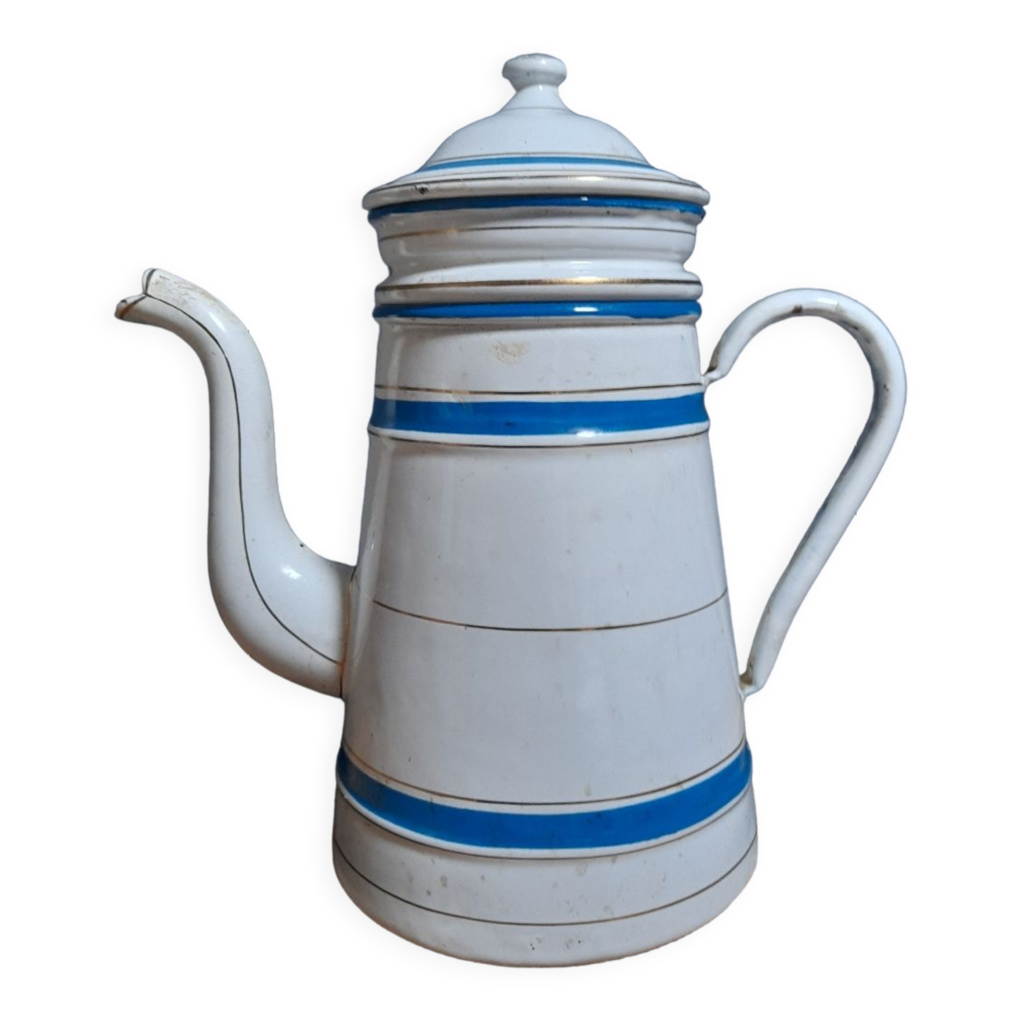 Old enameled coffee pot
