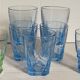 Nine colored art-deco glasses 40s
