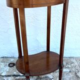 Four-legged oval gueridon with crotch or side table