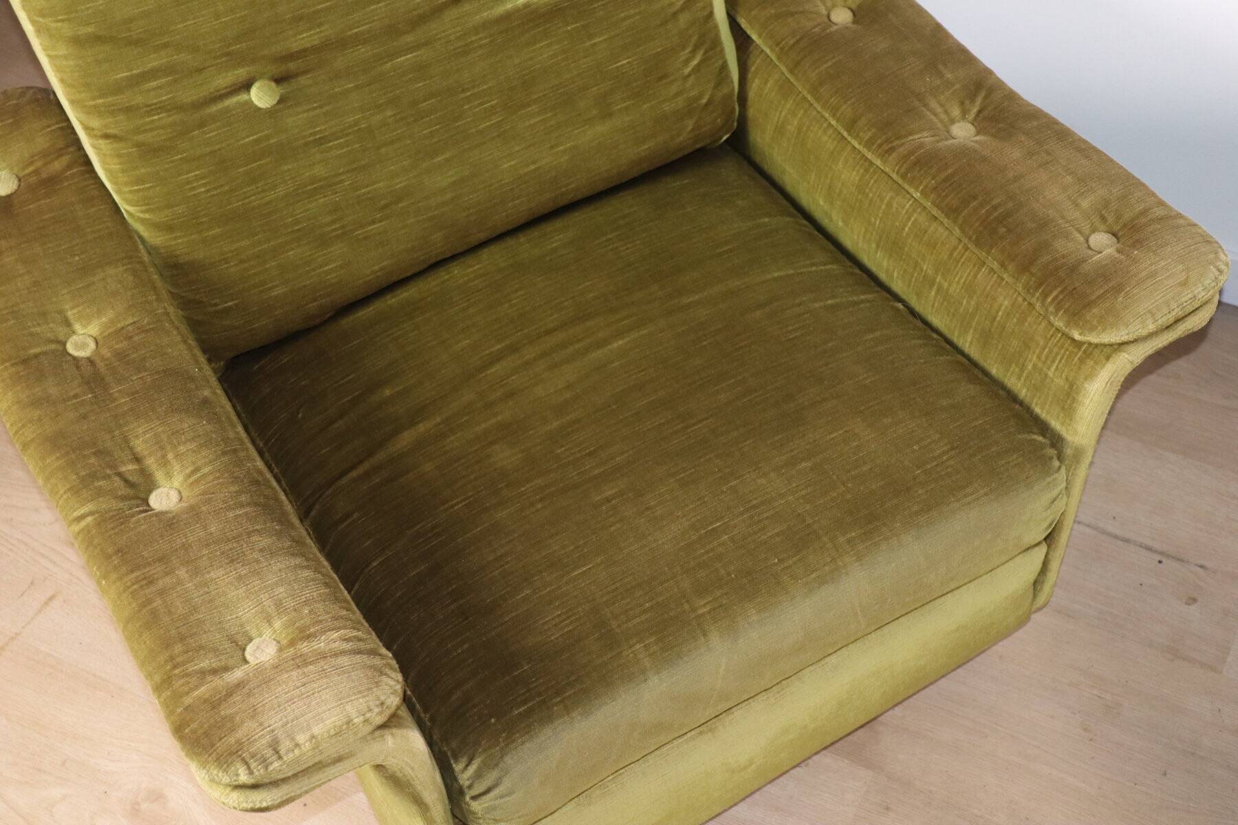 Pair of vintage velvet armchairs – 1960s