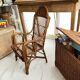 Fauteuil enfant rotin dossier haut