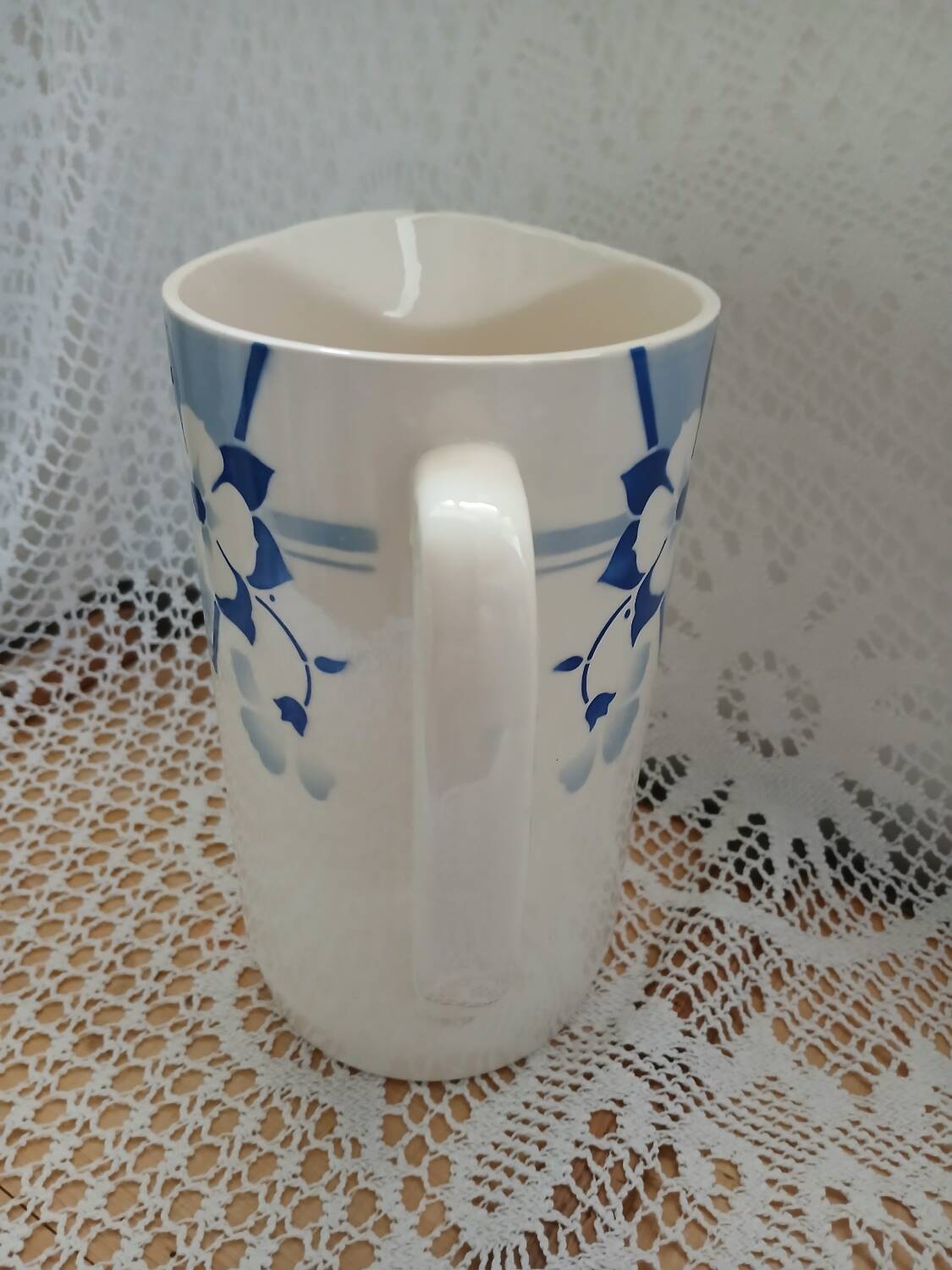 Large antique Saint Amand pitcher