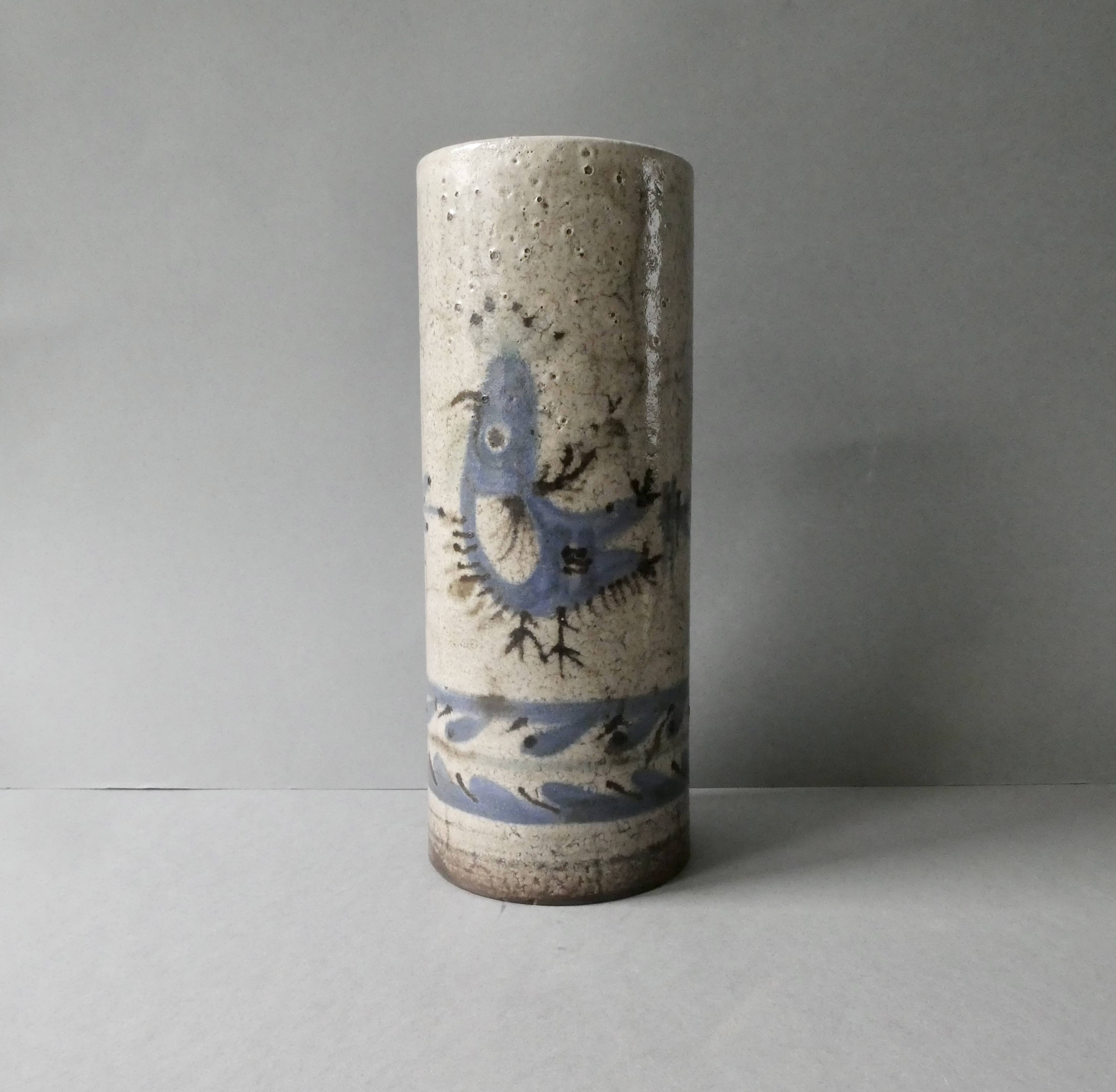 Large vase by Gustave Reynaud, Le Murier workshop in Vallauris, circa 1960
