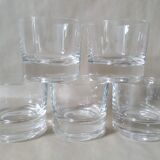 Glasses with thick bottom water or vintage spirits 70