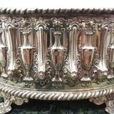 Jardinière de table en laiton repoussé fin 19 ème siècle