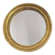 Miroir rond en bois de couleur dorée