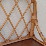 Rattan wall shelf