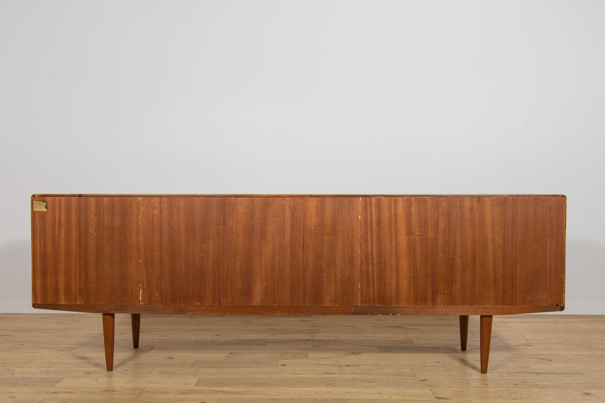 Mid-Century Large Teak Tambour Door Sideboard, Denmark, 1960s