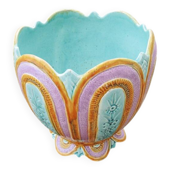 Antique Pastel Colored Earthenware Planter