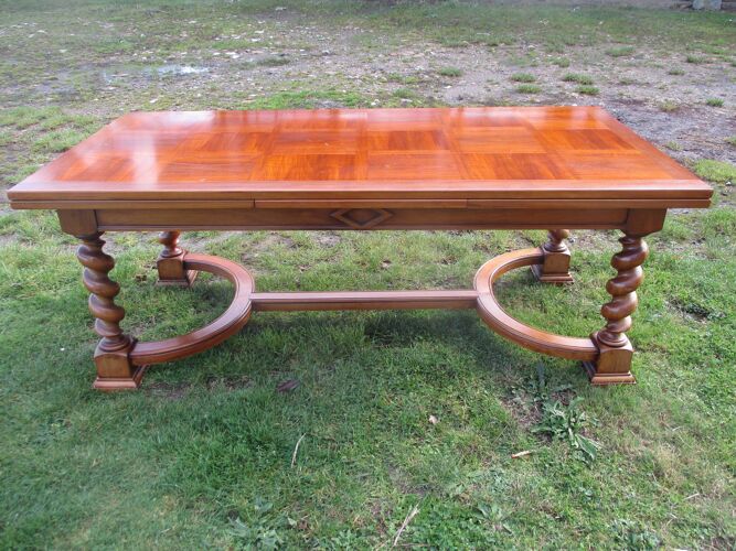 Old walnut farmhouse table extended 340 cm