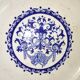 Flat plate in Gien earthenware - Rouen Art Deco motif - 1932