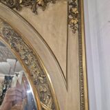 Louis XVI style trumeau mirror with pediment