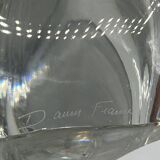 Daum France 3-branch crystal candle holder