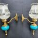 Pair of antique gold wall sconces