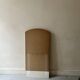 Grand miroir triptyque rond fond et dos ivoire, design 1970