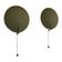 Pair of green plexiglass and gold metal wall lights by Erco, 1950s, Germany.