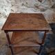 Vintage 1920s side table – Three-tiered shelf in French oak with turned legs.