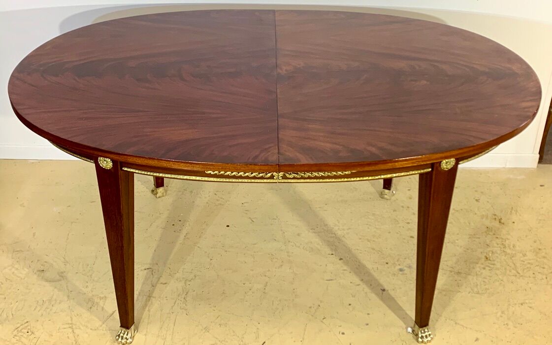 Oval mahogany table Empire style