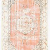 4x7 Salmon & Cream Classic Vintage Area Rug, 134x220Cm