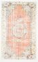 4x7 Salmon & Cream Classic Vintage Area Rug, 134x220Cm