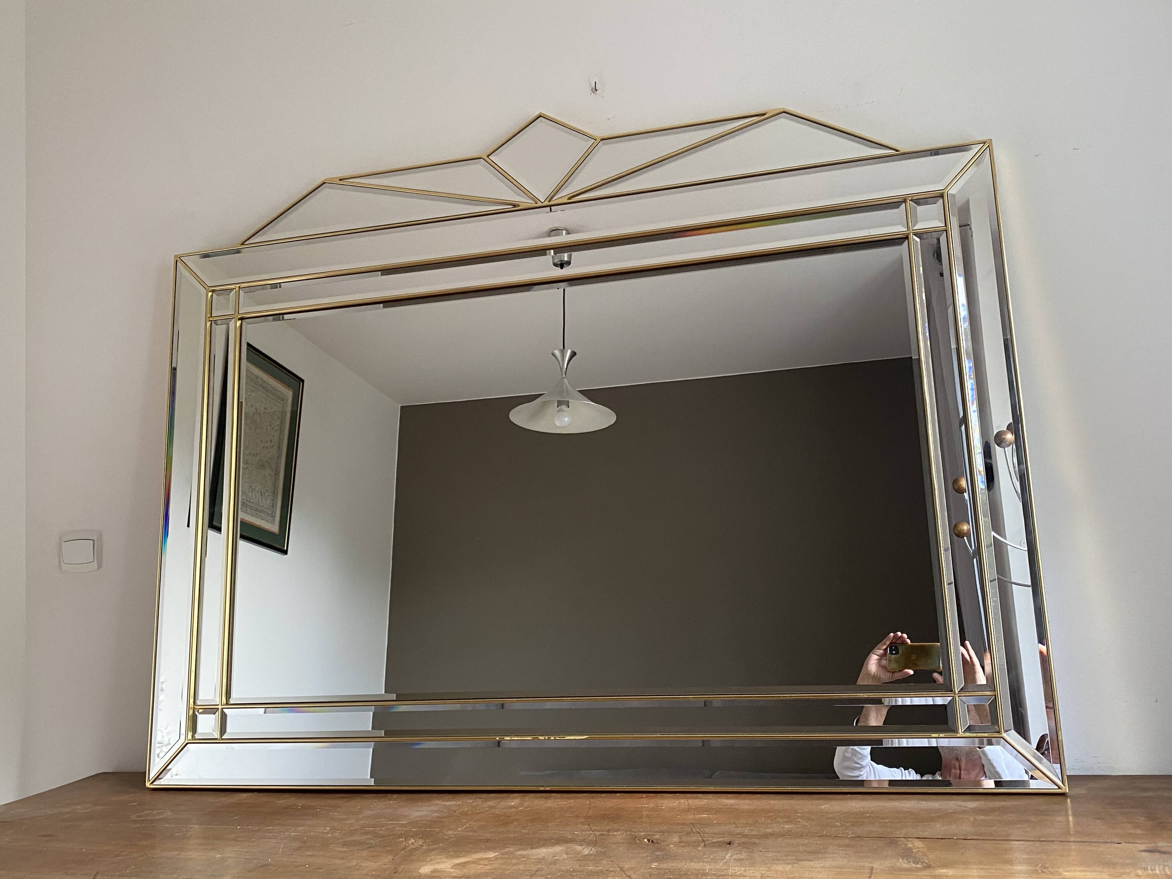 Deknudt parclose mirror. 1970. Hollywood Regency. 142x110.