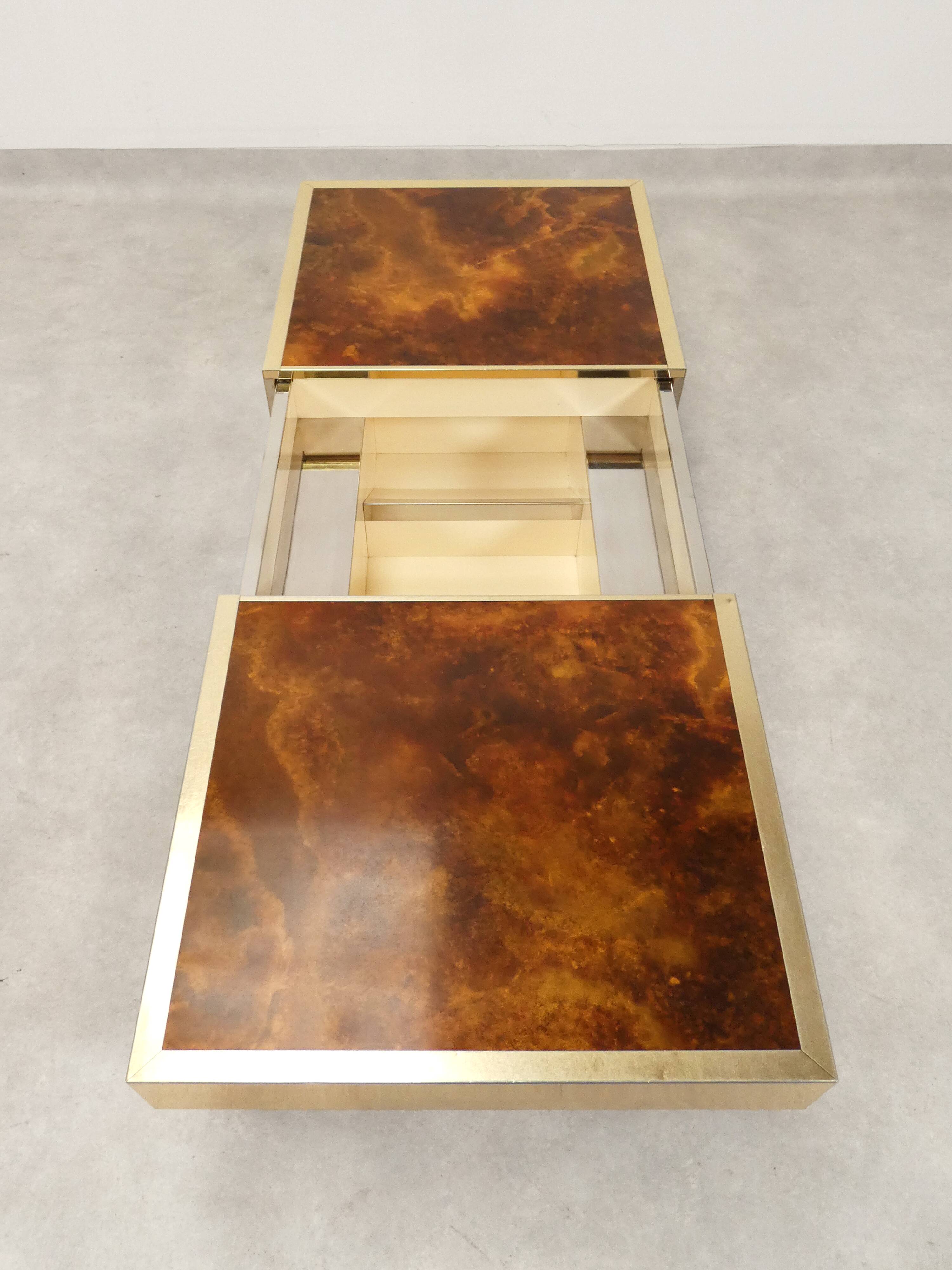 Cofee table with hidden bar by Maison Lancel