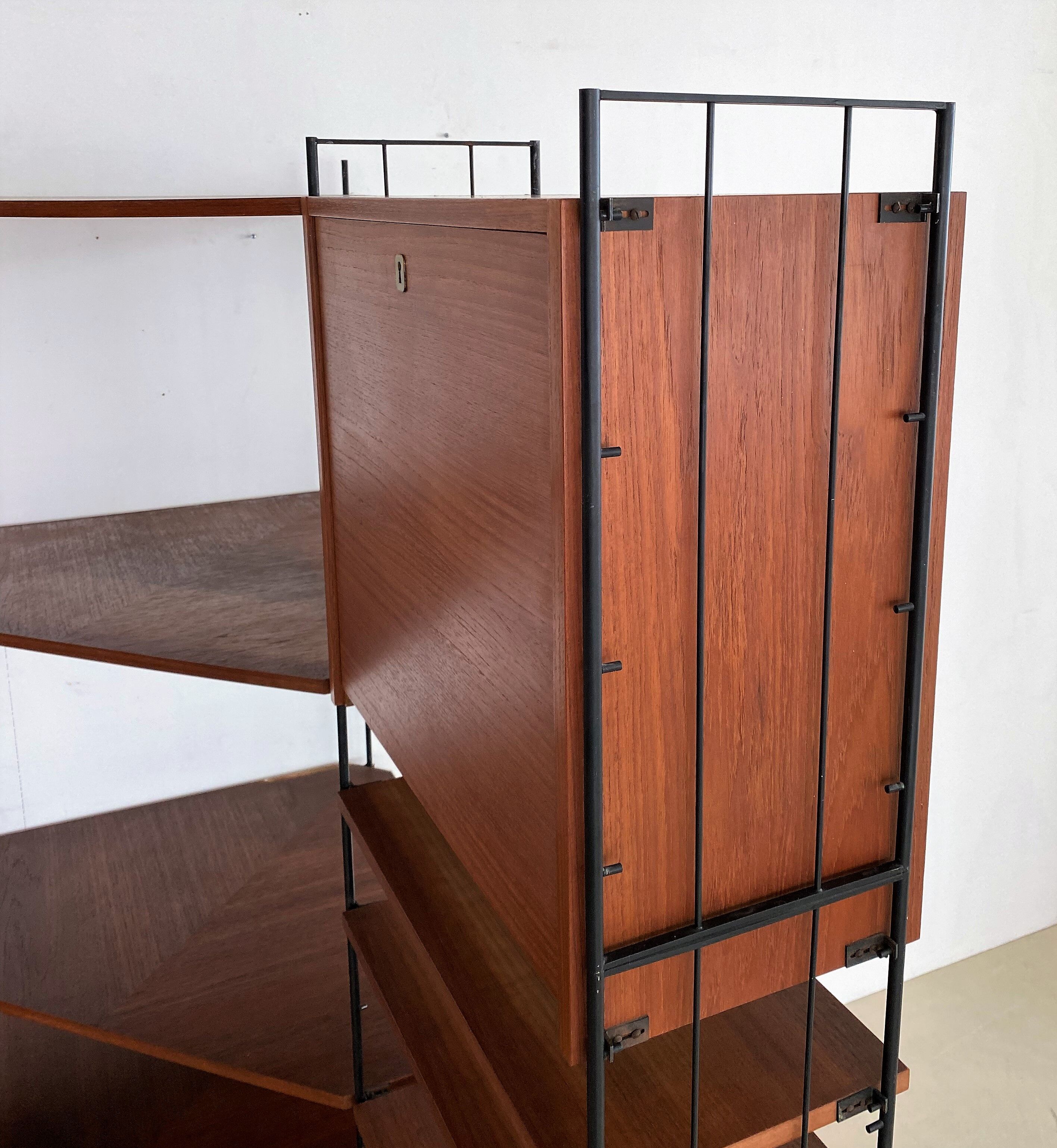 Vintage standing modular wall unit