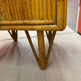 Pair of bamboo bedside tables