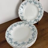 Ensemble de 6 assiettes creuses en faïence de Maastricht modèle Clara