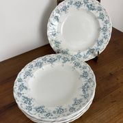 Ensemble de 6 assiettes creuses en faïence de Maastricht modèle Clara