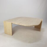 Mid-Century Italian Travertine Coffee Table, 1980's