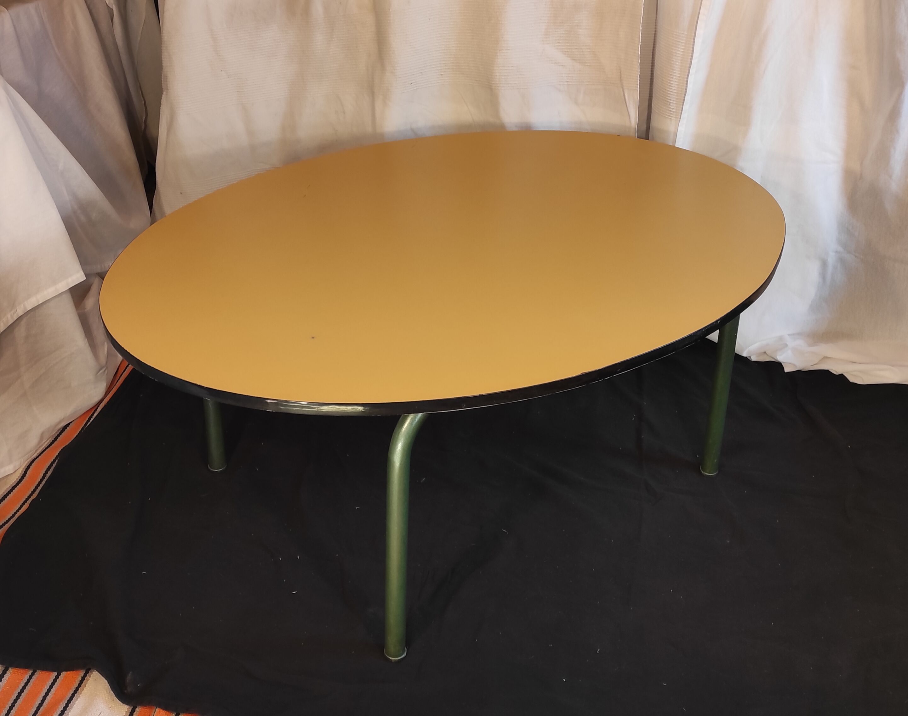 Yellow formica coffee table 1970