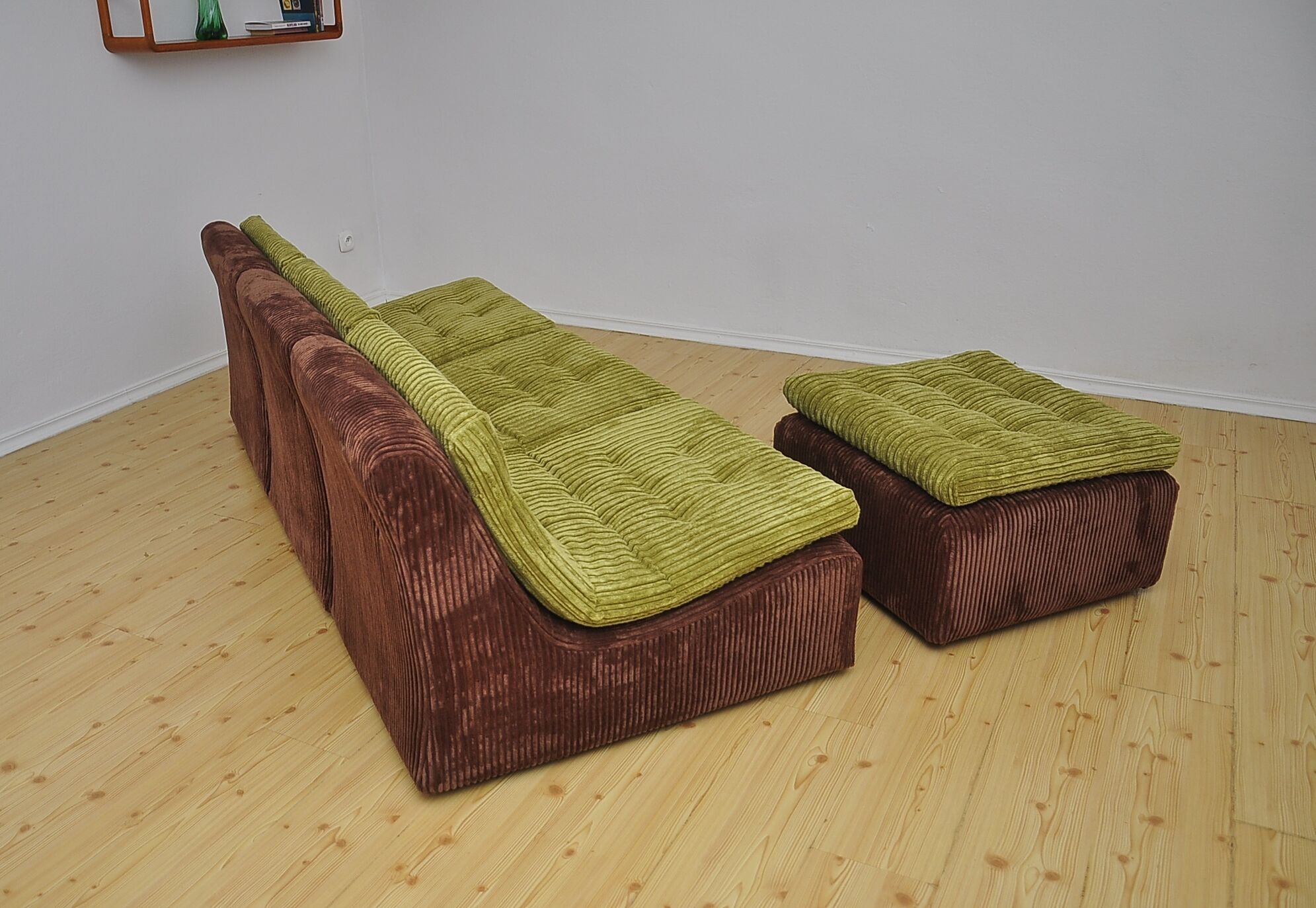 Corduroy modular sofa from DUX, 1970s